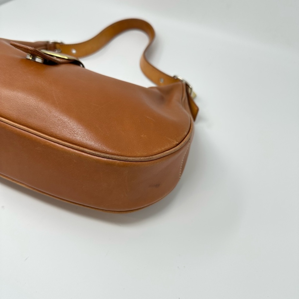 Vintage Coach Mahogany Crescent Shoulder Bag Tanned Leather G25-7592 - Picture 5 of 16